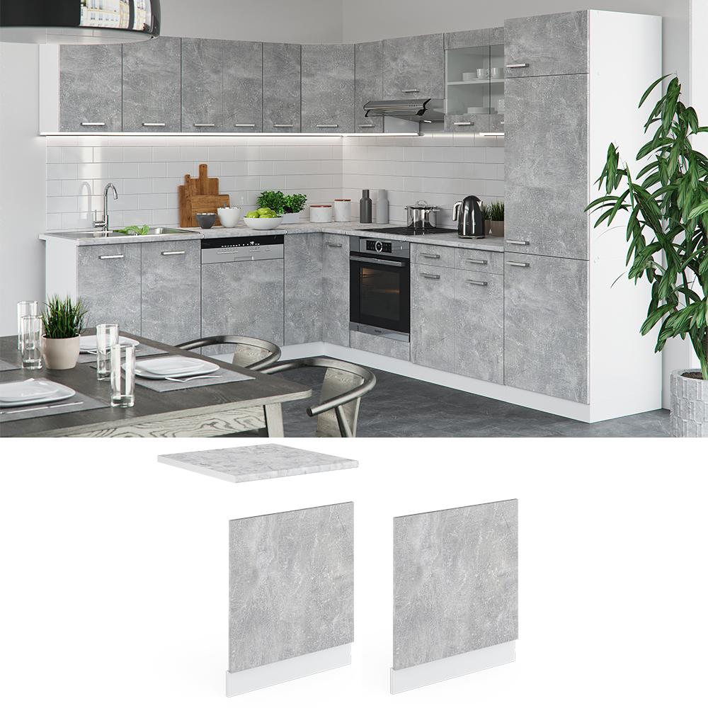 Thumbnail - Vicco Frontblende R-Line, Geschirrspüler Zubehör, Grau