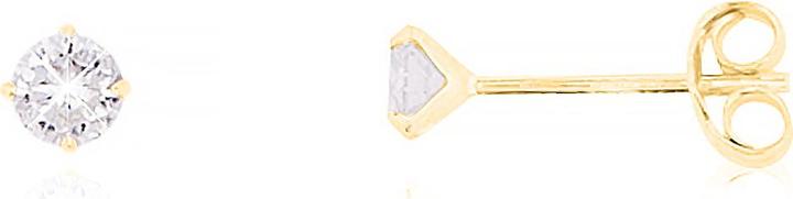 Immagine prodotto Leyda Orecchini a perno con zirconi (Argento 925 1 micron placcato oro giallo 18k, Pietra sintetica)