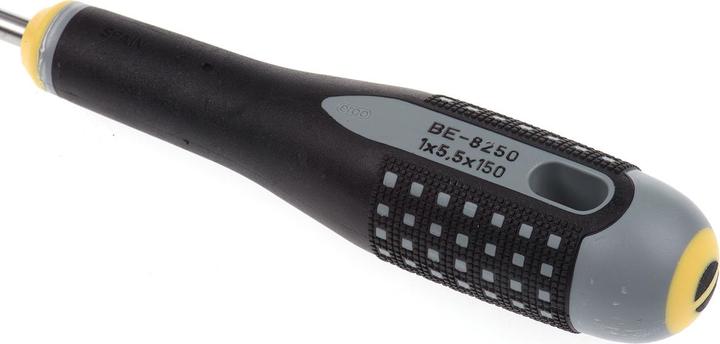 Produktbild Bahco ERGO Schraubendreher für Schlitzschrauben mit 3-Komponenten-Griff, 1 mm × 5,5 mm × 150 mm (Schlitzschrauben)