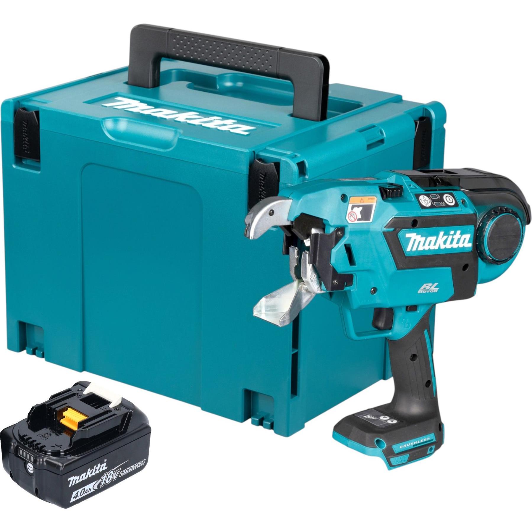 Makita, Graffettatrice + Pistola sparachiodi, DTR 181 RF1 Connettore per armatura a batteria 18 V 0,8 mm Brushless + 1x batteria 3,0 Ah +