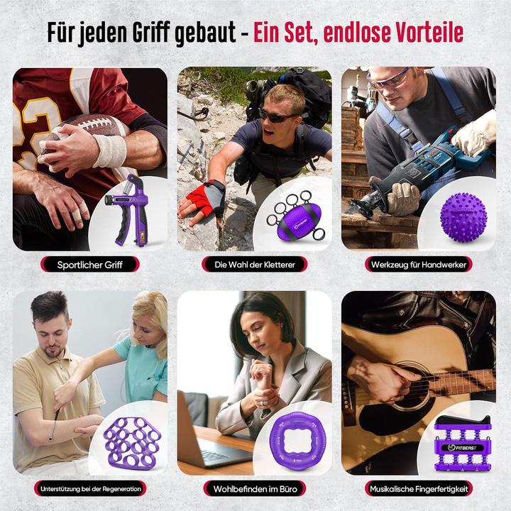 Produktbild FitBeast Handtrainer Unterarmtrainer-Set 6-teilig