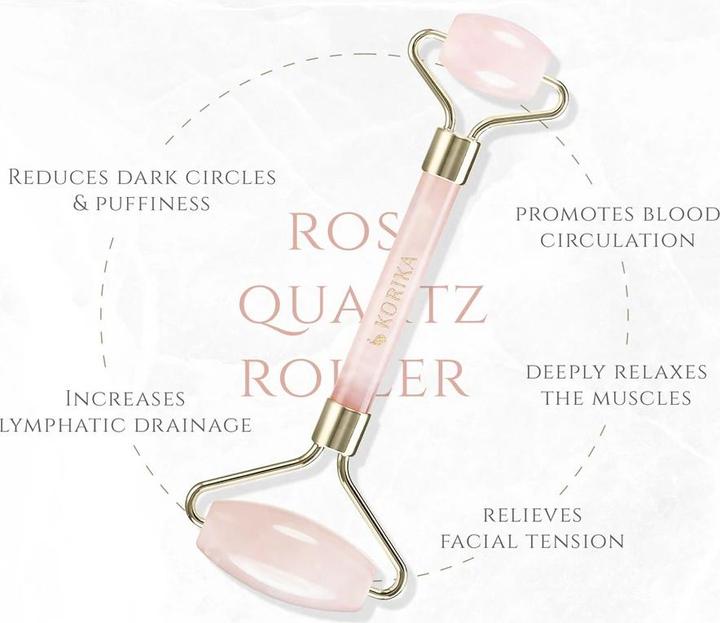 Produktbild Korika - Rose quartz facial massage roller (Face Roller)