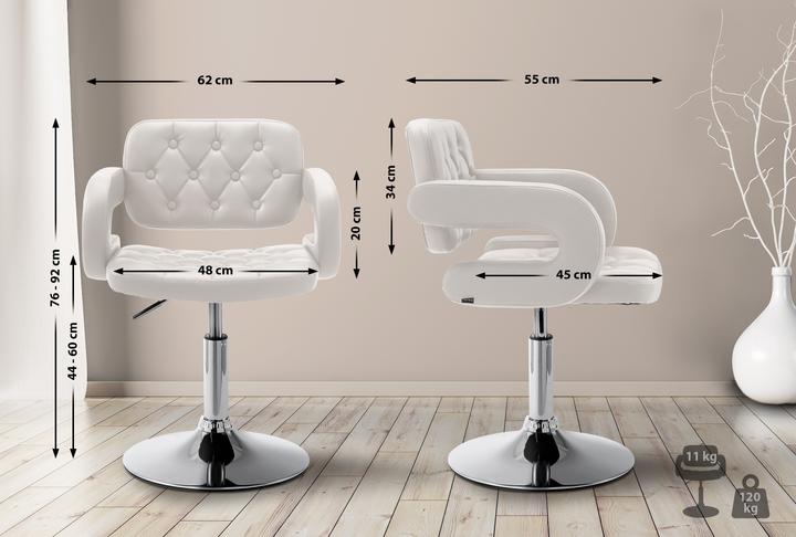 Produktbild CLP Lounger Dublin Kunstleder, weiss