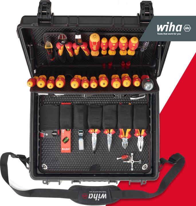 Produktbild Wiha Werkzeug Set Elektriker Competence XL I gemischt 81-tlg. in Werkzeugkoffer (81 Teile)