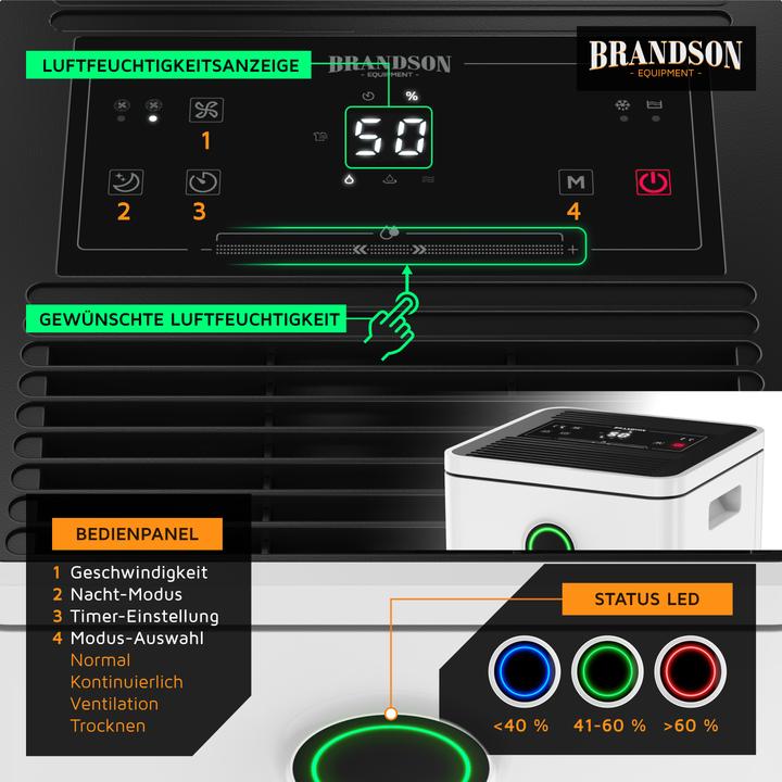 Produktbild Brandson Luftentfeuchter (20 m², 10 l/24h)