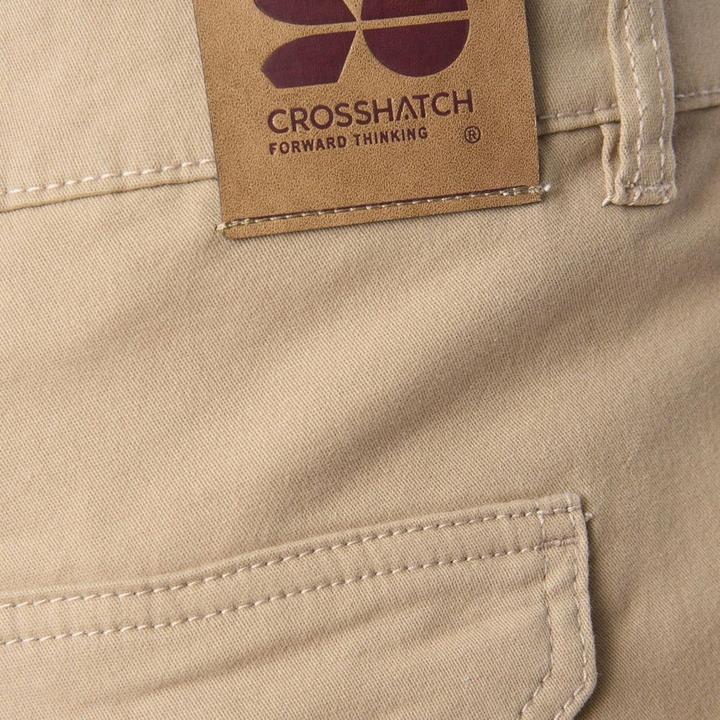 Actual product image Crosshatch Mens Frentons Leather Patch Cargo Trousers (Frequency band 38 (2600 MHz))