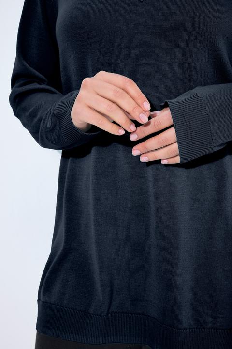 Immagine prodotto Ulla Popken Maglione in morbida maglia fine con scollo a V e maniche lunghe (42, 44)