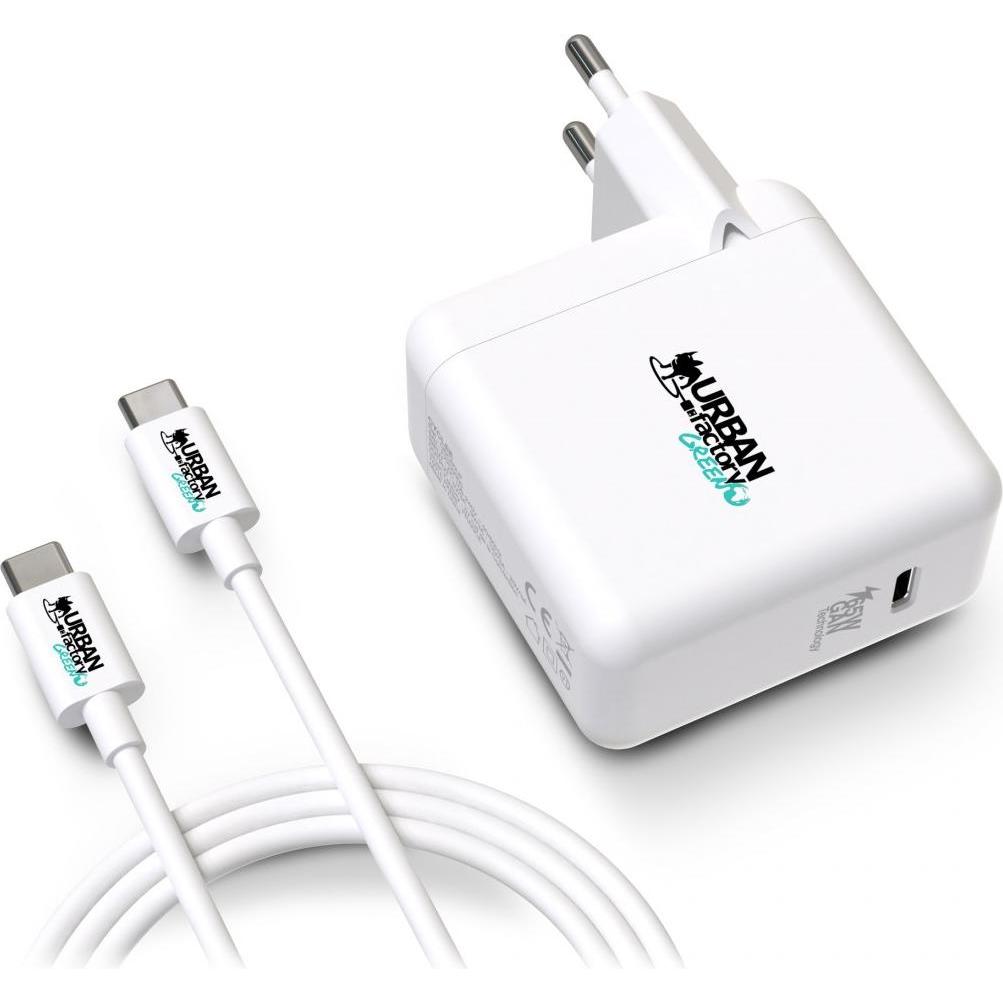 Thumbnail - Urban Factory Cyclee Eco-Designed 65w Gan (65 W), USB Ladegerät, Weiss