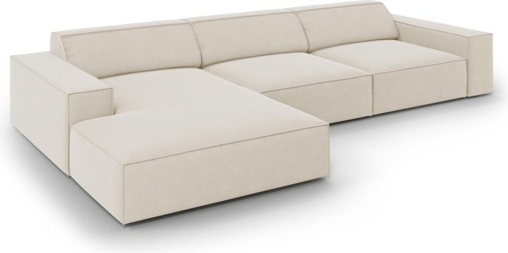 Actual product image Micadoni Velvet Left Corner Sofa, "Jodie", 4 Seats, 284x166x70Made in Europe (Corner sofa)