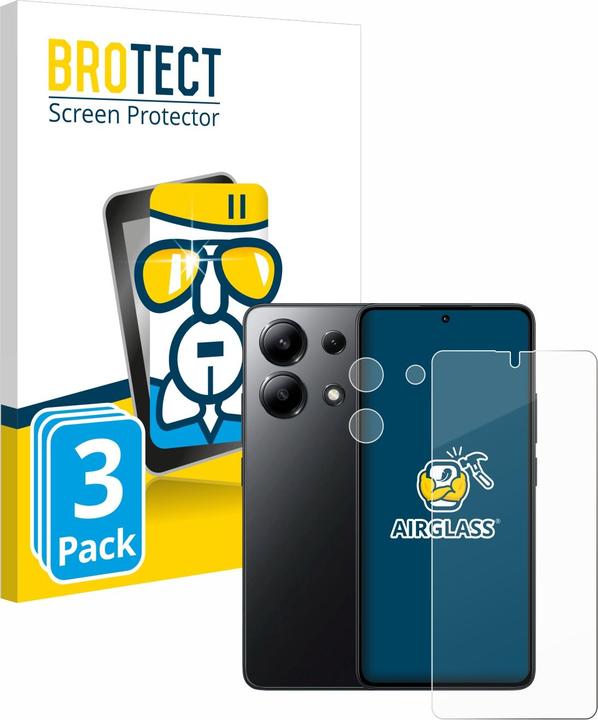 Actual product image BROTECT AirGlass Glass (3 pcs., Xiaomi Redmi Note 13 4G)
