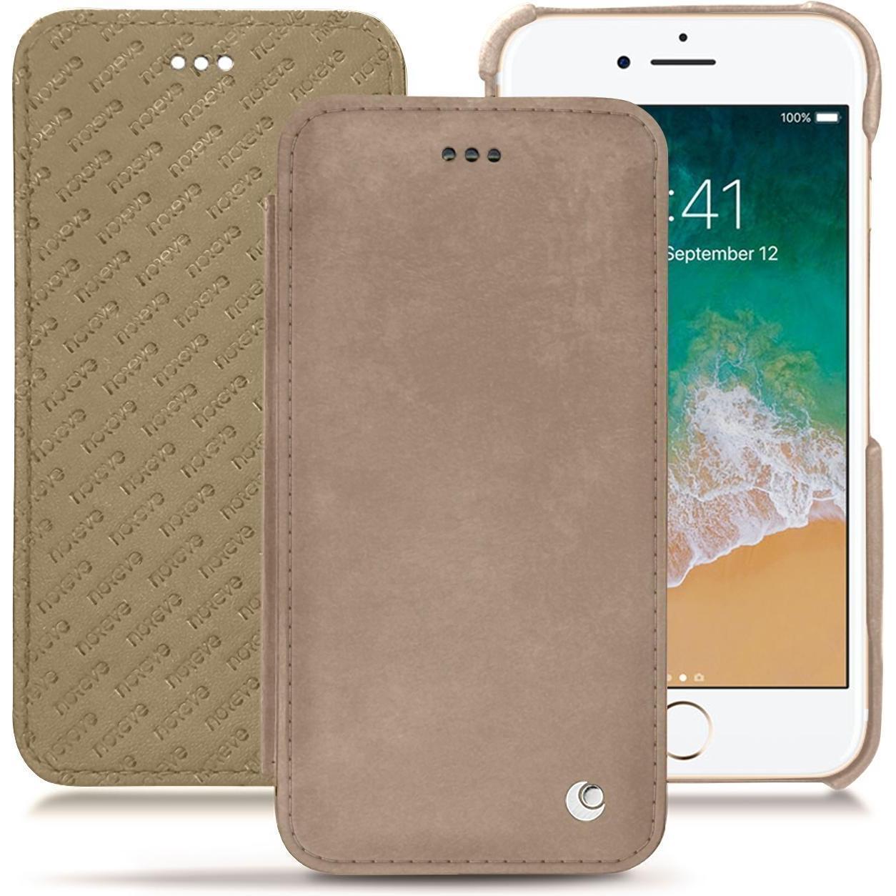 Noreve Lederschutzhülle horizontal (Apple iPhone 7), Smartphone Hülle, Beige