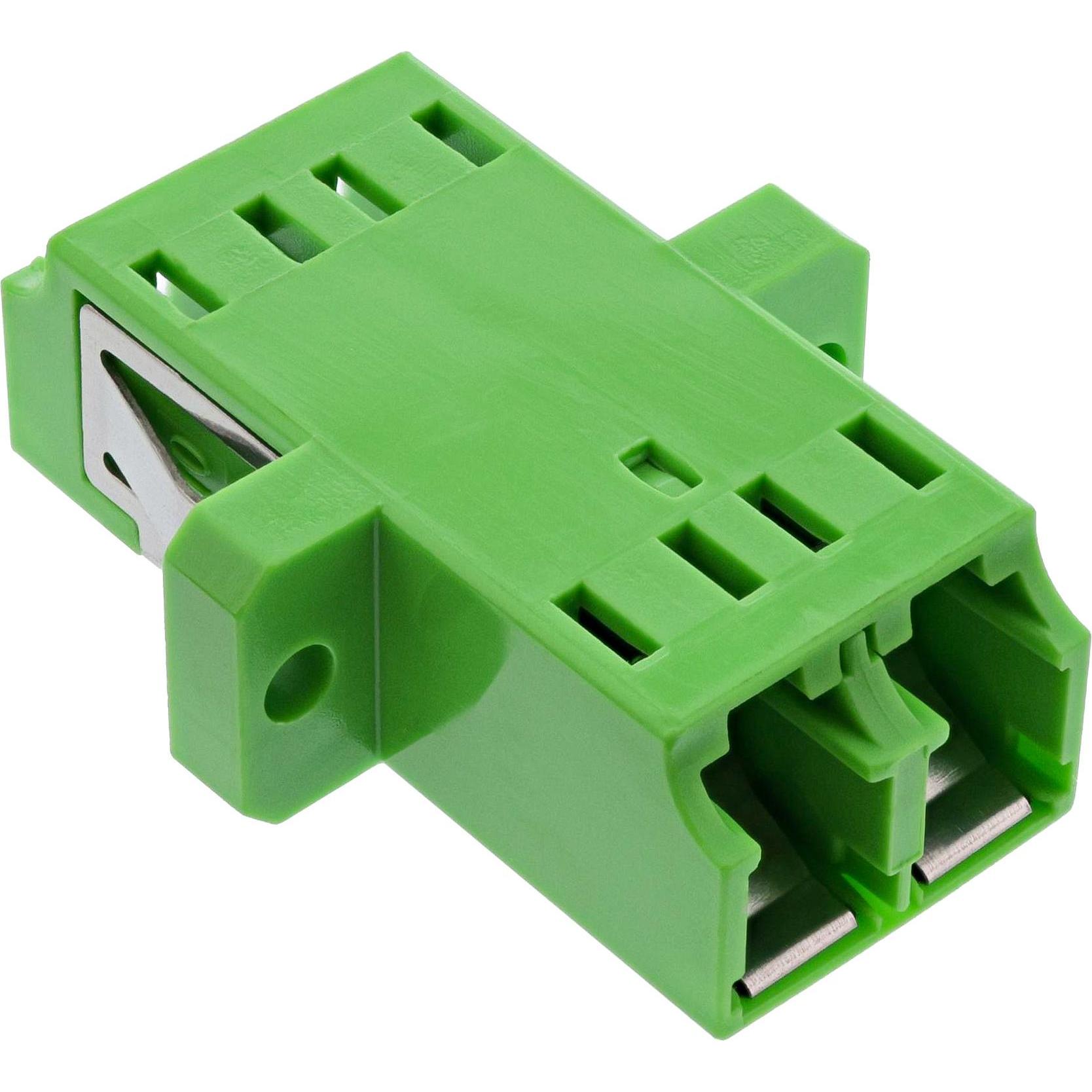 InLine Accoppiamento in fibra ottica, duplex LC/LC, monomodale verde, manicotto in ceramica, da installare (Accoppiamento di rete), Accessori di rete
