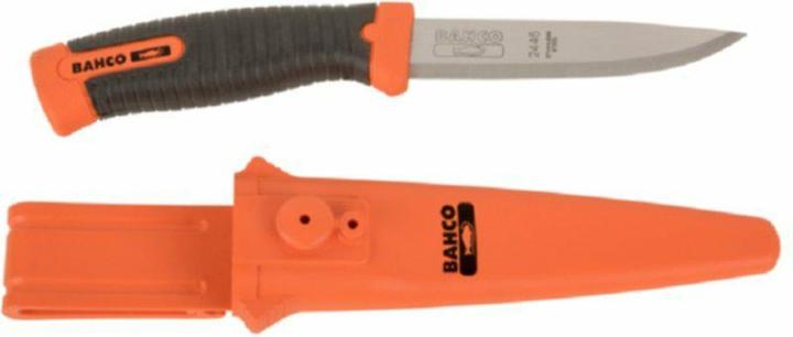 Image du produit Bahco SB-2446 Couteau polyvalent, manche bi-matière noir/orange Longueur 220 mm (10.20 cm)