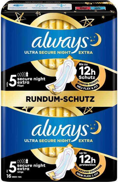 Produktbild Always Ultra Secure Night Extra (16 x)
