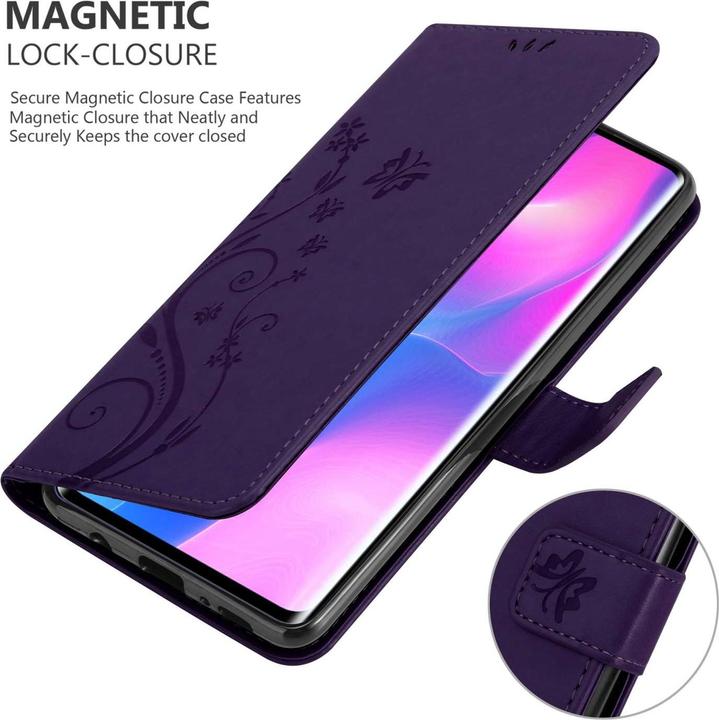 Actual product image Cadorabo Case for Xiaomi Mi NOTE 10 LITE Flower Book (Mi Note 10 Lite)