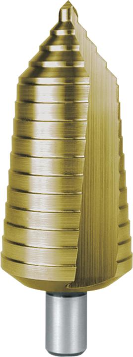 Actual product image Ruko Step drill HSS-G TiN CBN Spiral fluted.Ø 6.0 - 4 (6 - 40 mm)