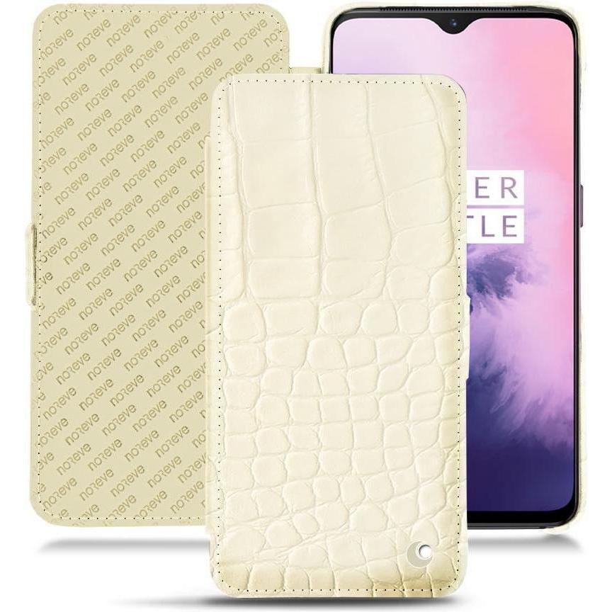 Noreve Lederschutzhülle horizontal (OnePlus 7), Smartphone Hülle, Weiss
