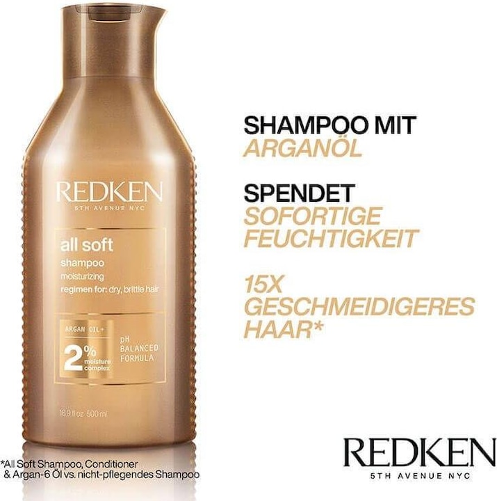 Produktbild Redken All Soft (500 ml, Flüssiges Shampoo)