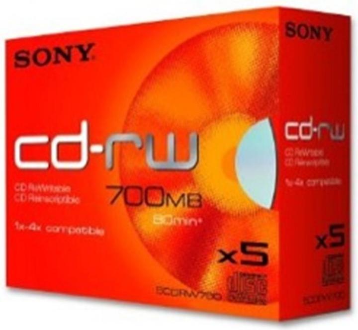 Image du produit Sony 5-Pack CD-Rewritable 700 MB (5 x)