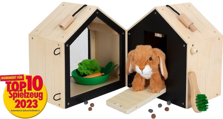 Actual product image small foot Rabbit hutch with run
