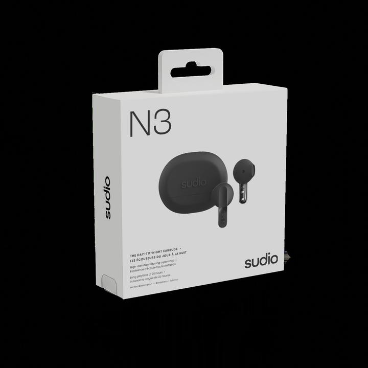 Actual product image Sudio N3 Black (ANC, 5.50 h, Wireless)