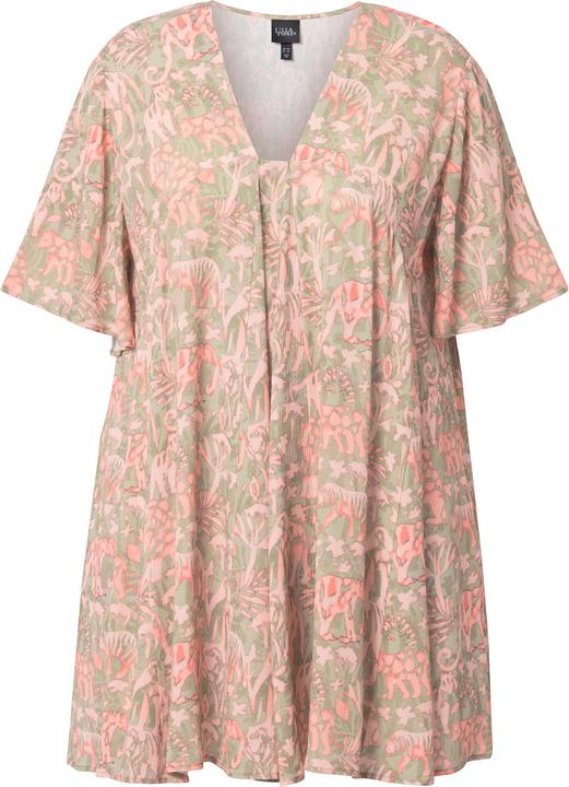 Produktbild Ulla Popken Bluse, Tiermuster, A-Linie, Carré-Ausschnitt, Halbarm (46, 48)