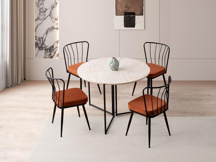Image du produit Hanah Home Yaprak Extendable Dining Table (100 x 100 x 72 cm)
