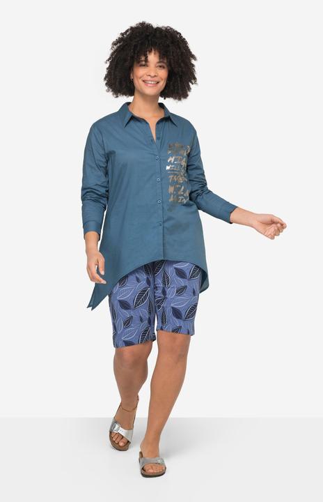 Immagine prodotto Janet & Joyce Hemdbluse, Voile, Seiten-Druck, Langarm, Zipfelsaum (50)