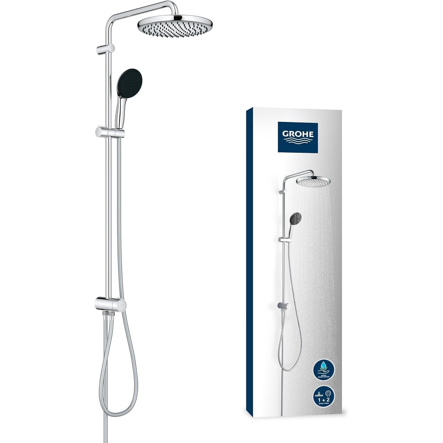 Grohe, Sistema doccia, vitalio start - doucheset zonder kraan, diameter 25 cm, 2 jets, chroom