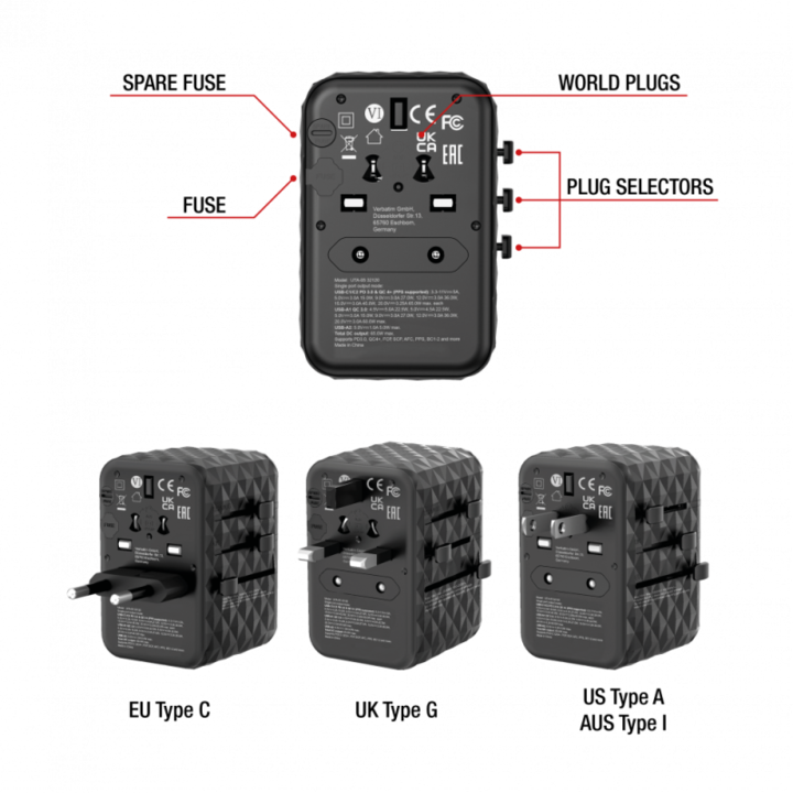 Produktbild Verbatim Universal-Reiseadapter