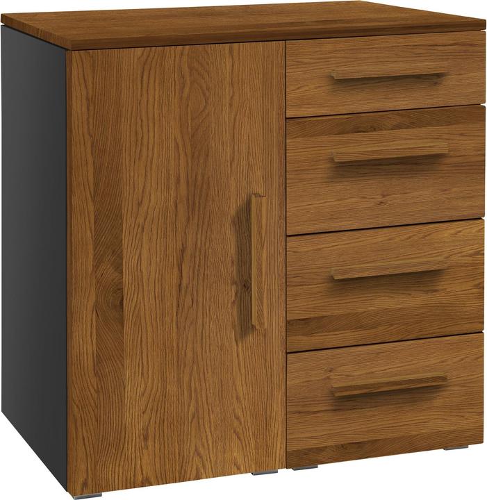 Corps MDF : anthracite / façade, Huilé, Top : Chêne brandy