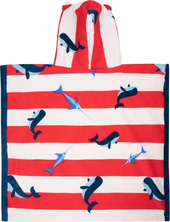 Swim Essentials Luxe Beach Poncho Red Whale (65 x 65 cm)