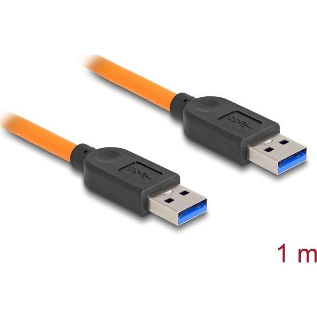 Delock USB 5 Gbps Kabel USB Typ-A Stecker zu USB Typ-A Steck (1 m, USB 3.0), USB Kabel