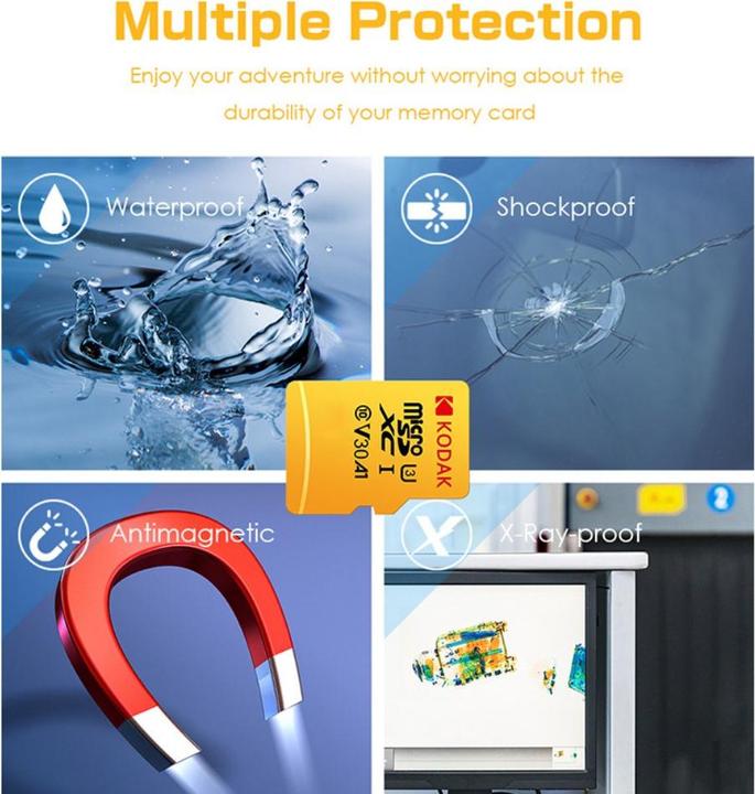 Immagine prodotto Kodak mSD 64GB UHS-I U3/V30/A1 c/a (64 GB, microSDXC)