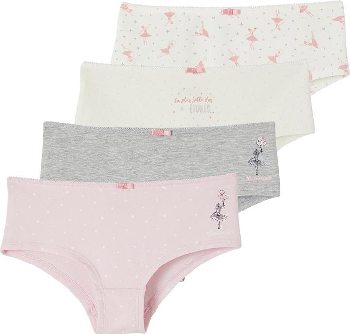 Immagine prodotto Vertbaudet 4er-Pack Mädchen Shortys mit Bio-Baumwolle (86, confezione da 4)
