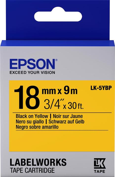Epson Label Cassette Lk-5ybp (1.80 cm, Yellow)