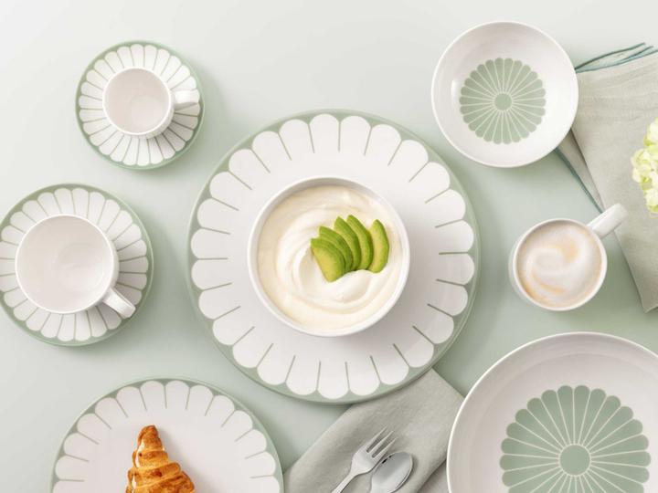 Actual product image Villeroy & Boch Kaffeetasse Fleur 160 ml, 6 Stück, Grün, Material (160 ml, 6x)