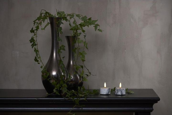 Immagine prodotto Star Trading LED Tea Lights Flame Marble, 2 pz. 5,5 cm x 6 cm, Grigio (2 x)