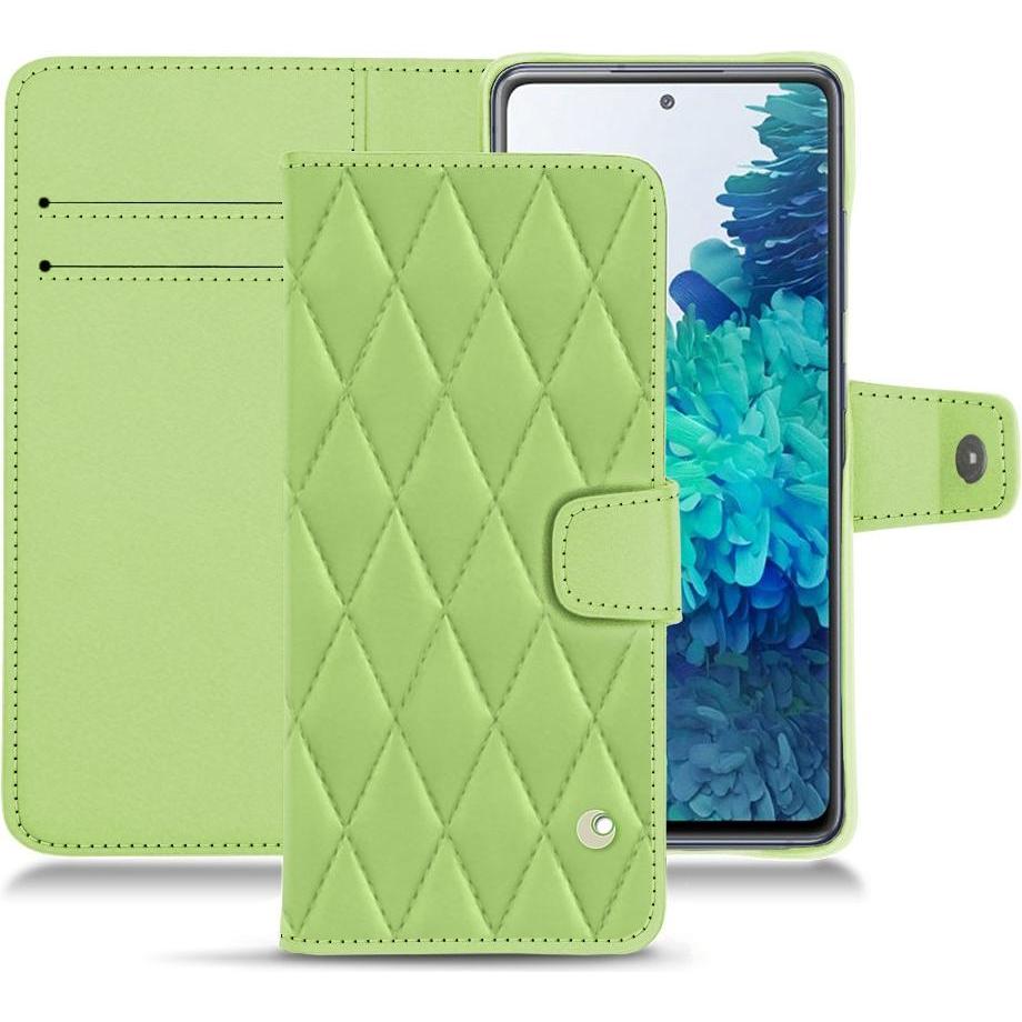Noreve Lederschutzhülle Wallet (Samsung Galaxy S20 FE), Smartphone Hülle, Grün