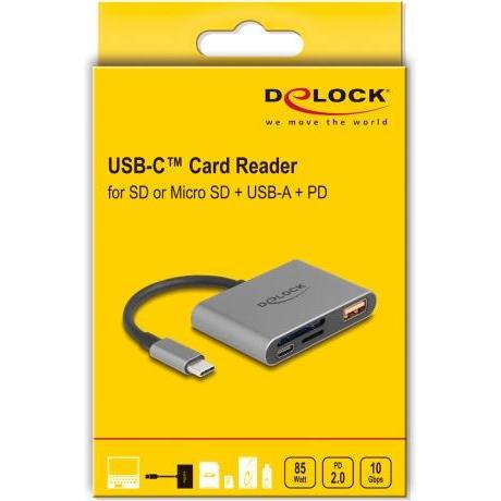 Delock USB-C Card Reader für SD und Micro SD Speicherkarten (USB-C) (91016)