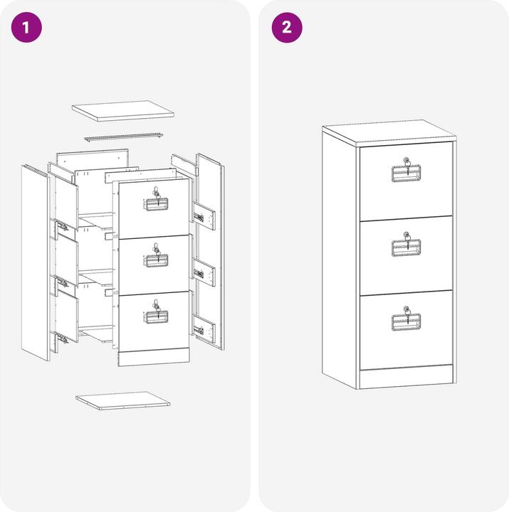 Actual product image vidaXL Büroorganizer (42 x 45.50 x 106.50 cm)