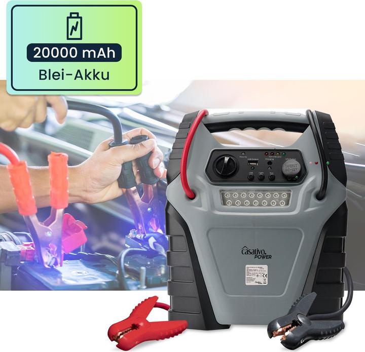 Produktbild Casativo 5-in-1 Powerbank mit Starthilfefunktion und Luftkompressor (1000 A, 20000 mAh)