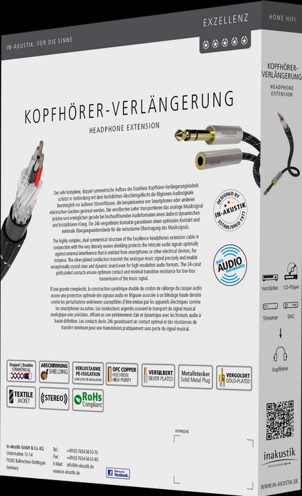 Image du produit Inakustik Rallonge pour casque (5 m, jack 6.3mm)