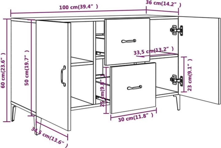 Produktbild vidaXL Nova (100 x 36 x 60 cm)