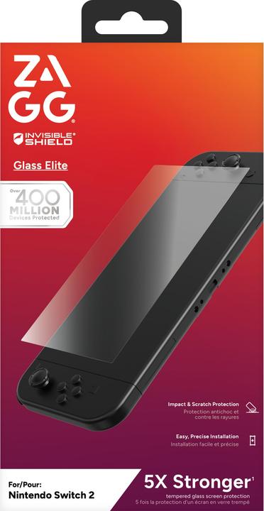Actual product image Zagg InvisibleShield Glass Elite Nintendo Switch 2 (Switch)