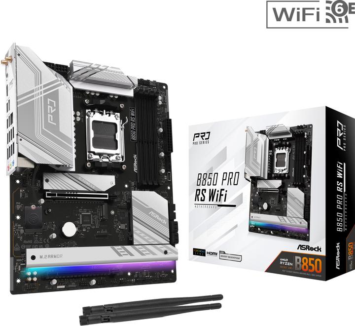Produktbild AsRock B850 Pro RS WiFi (AM5, AMD B850, ATX)
