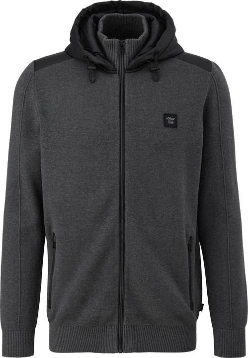Image du produit s.Oliver Strickjacke Schmal geschnittene Strickjacke mit Kapuze (M)