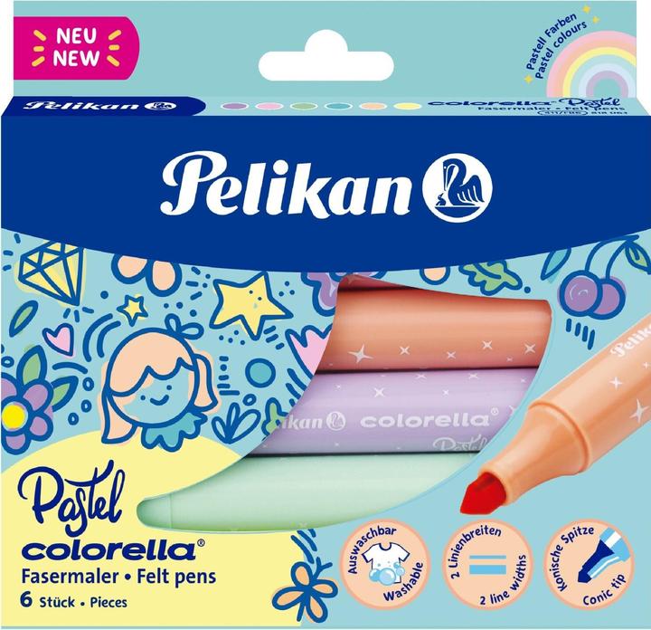 Actual product image Pelikan Fiber pen Colorella Pastel 6-piece, Multicolor (6x)