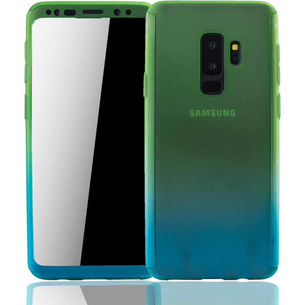 König Design Hülle Handy Schutz für Samsung Galaxy S9 Plus Full Case Cover Displayschutz Blau (Samsung Galaxy S9+), Smar...
