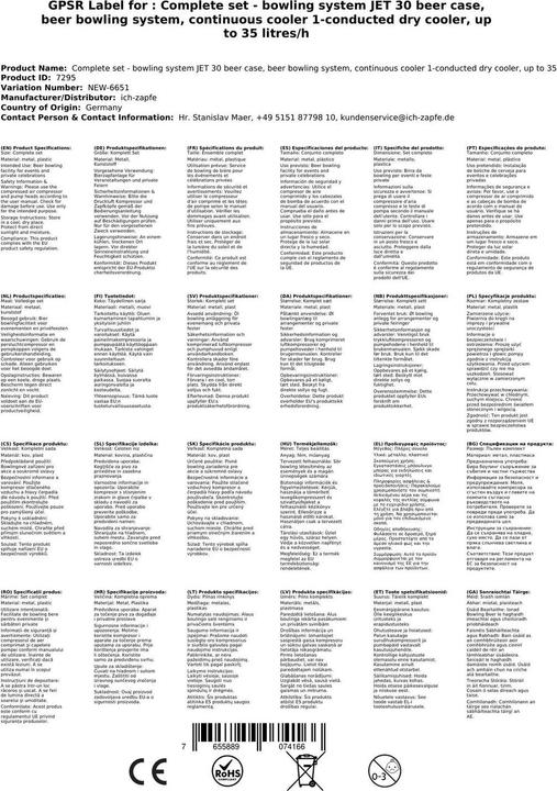 Image du produit Ich-zapfe JET 30 machine a biere, pompe